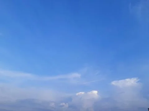 Blue sky with thin clouds 스톡 사진