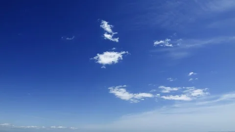 Blue sky with thin layer of clouds Stock Footage 101006676