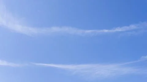 Blue Sky With Thin White Cloud Natural Background Фото