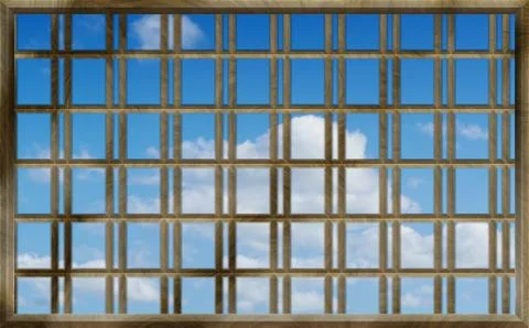 Blue sky through the bars Stock-Fotos
