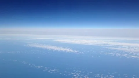 Blue Sky Time Lapse 30000 Feet Above Clouds Stock Footage 76831473