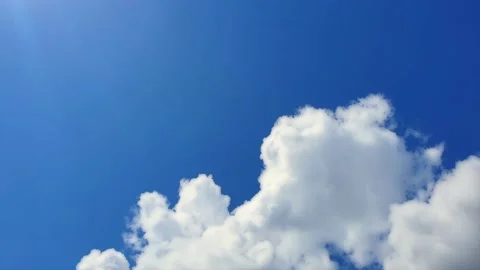Blue sky Time-lapse landscape clouds animated vector illustration with separa Stock Footage 157298037