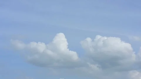 Blue sky time lapse video of gently flowing across a vast clear atmosphere. Stock Footage 337445611