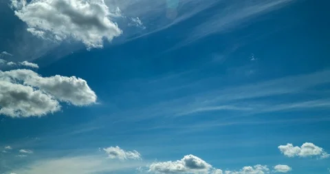 Blue sky timelapse with light clouds Видео 106230999