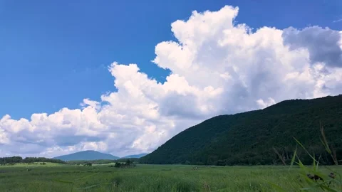 Blue Sky Timelapse Over Japan with Fast Moving Clouds Stock Footage 336844334