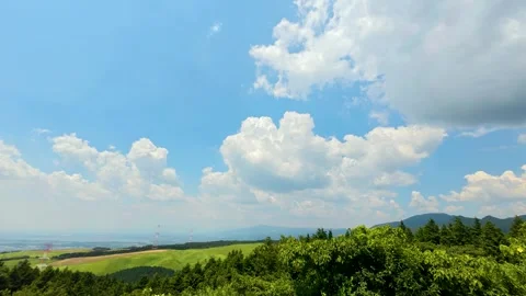 Blue Sky Timelapse Over Japan with Fast Moving Clouds Stock Footage 336861933