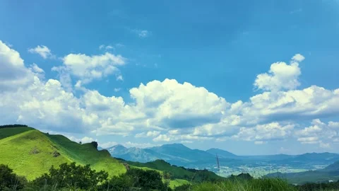 Blue Sky Timelapse Over Japan with Fast Moving Clouds Stock Footage 336861934