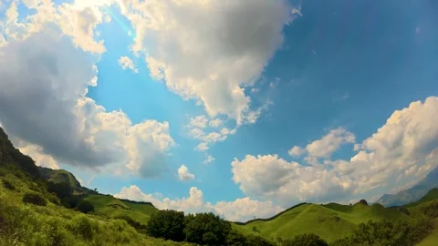 Blue Sky Timelapse Over Japan with Fast Moving Clouds Stock Footage 336861997