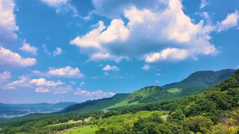 Blue Sky Timelapse Over Japan with Fast Moving Clouds Stock Footage 336862276