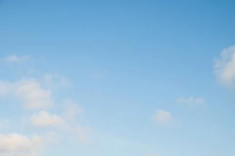 Blue sky with tiny clouds background, 스톡 사진