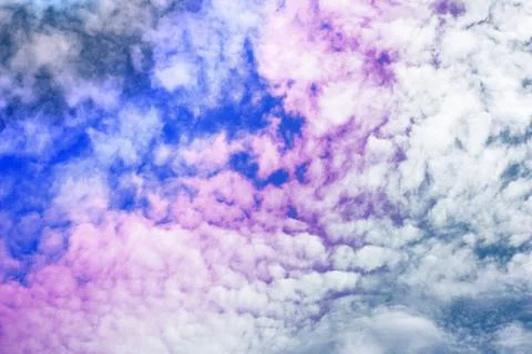 Blue sky with tiny clouds nature background Stock Photos