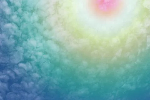 Blue sky with tiny clouds nature background Foto stock