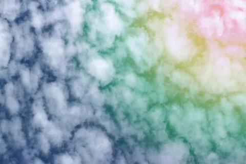 Blue sky with tiny clouds nature background Foto stock