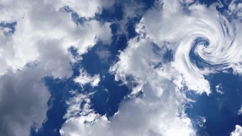 Blue Sky with Tornado Building Up Stock Footage 133026493