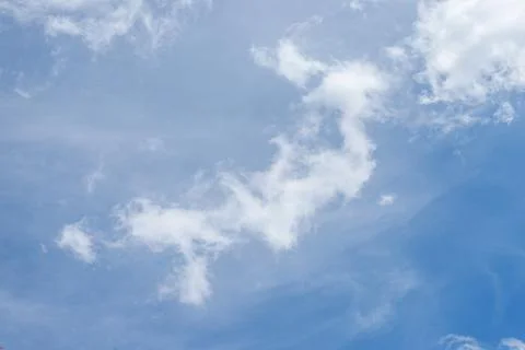 Blue sky with various white clouds Stock Photos
