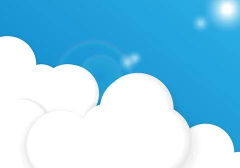 Blue sky vector template Stock Illustration