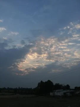 The blue sky view with clouds Фото