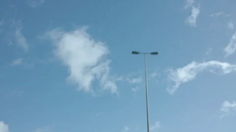 Blue sky while driving - Belfast Northern Ireland Stock Footage 340533093