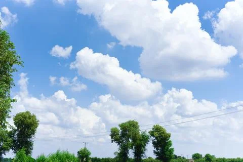 Blue sky with whit clouds Foto stock