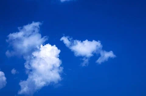Blue sky with white cloud background Stock Photos