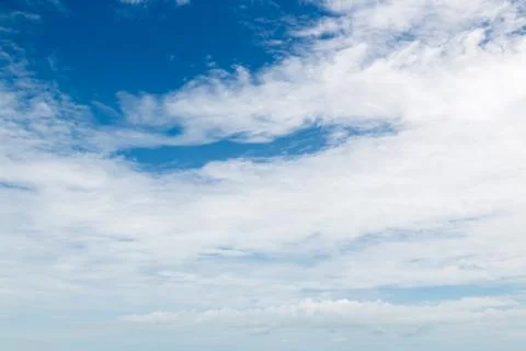 Blue sky with White cloud background Stock Photos