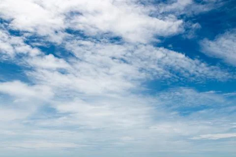 Blue sky with White cloud background Stock Photos