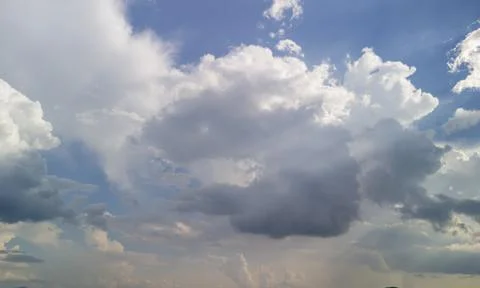 Blue sky with white cloud background. Clear blue sky and white clouds Stock Photos