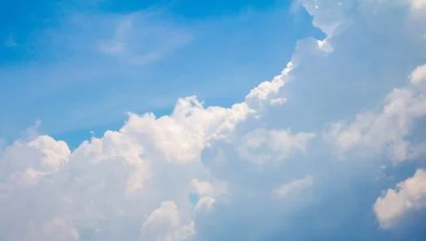 The blue sky with white cloud be overcast Stock Photos