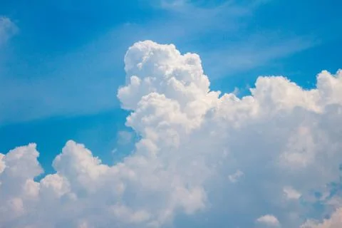 The Blue sky with white cloud be overcast Stock Photos
