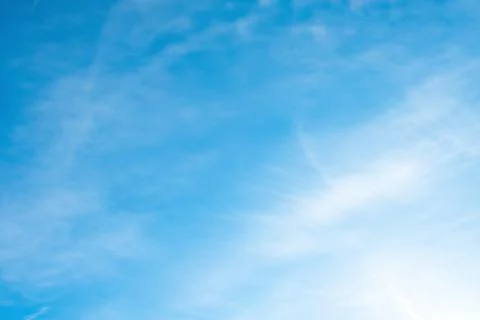 Blue sky with white cloud in the corner Stock Photos