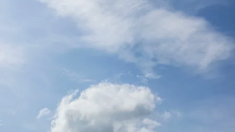 Blue sky with white cloud. Stock Footage 258332834