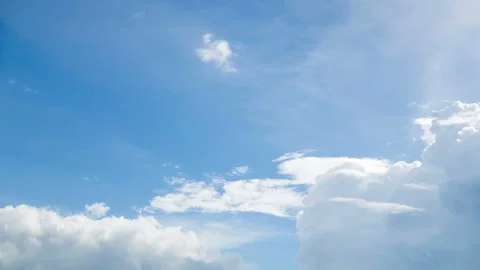 Blue sky with white cloud. Stock Footage 258551477