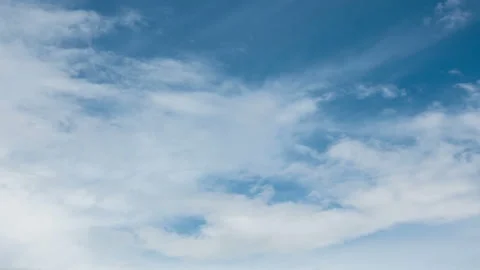 Blue sky with white cloud. Stock Footage 258554474