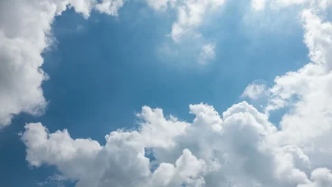 Blue sky with white cloud. Stock Footage 258556288