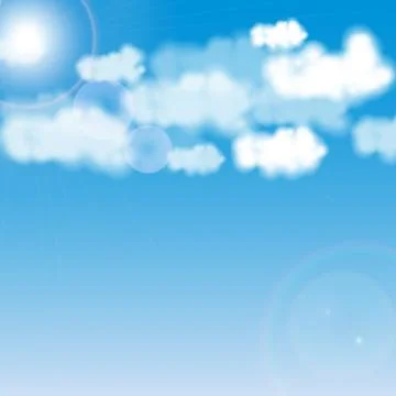 Blue sky with white cloud Illustrazione stock