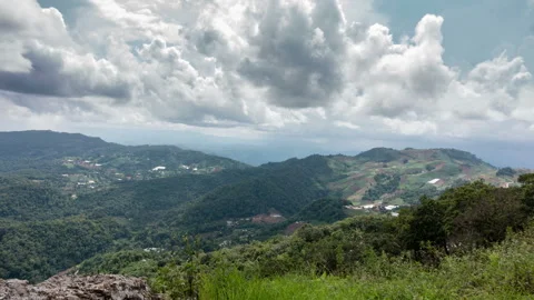 Blue sky with white cloud over the mountains. Stock Footage 258332921