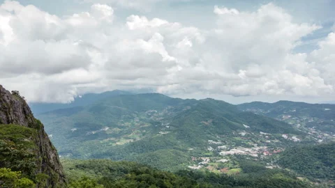 Blue sky with white cloud over the mountains. Stock Footage 258551398