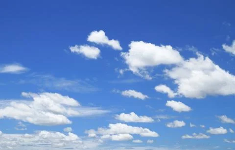 Blue sky with white cloud Stock Photos