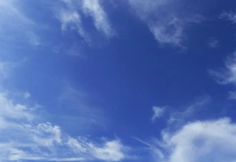 Blue sky with white cloud Stock Photos