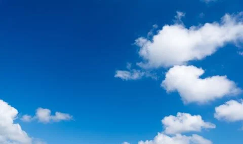 Blue sky with white cloud Stock Photos