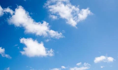 Blue sky with white cloud Stock Photos