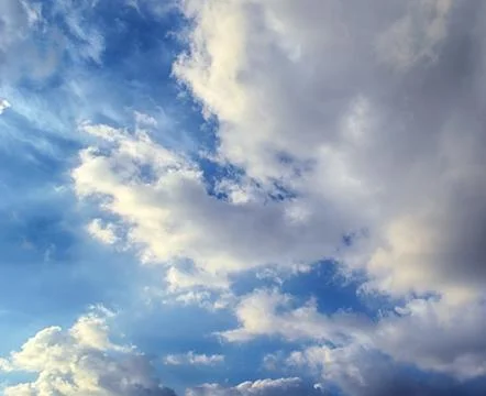 Blue sky with white cloud Stock Photos