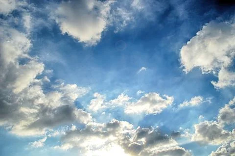 Blue sky with white cloud Foto stock