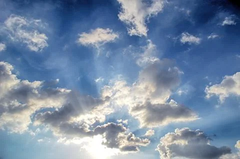 Blue sky with white cloud Foto stock