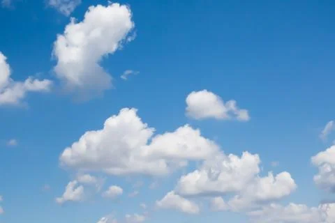 Blue sky with white cloud Stock Photos