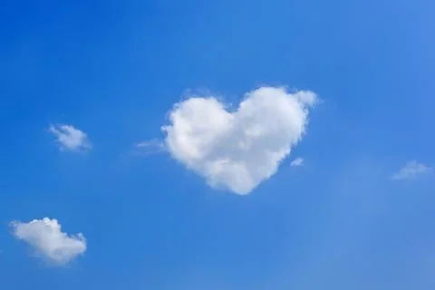 Blue sky with a white cloud Foto stock