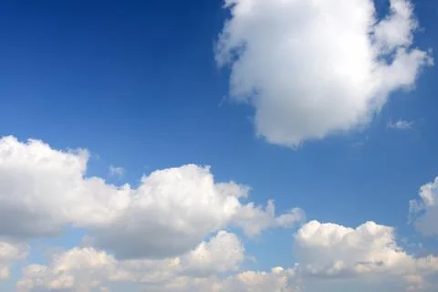 Blue sky with white cloud Stock Photos
