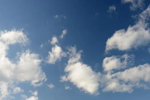 Blue sky with white cloud Stock Photos