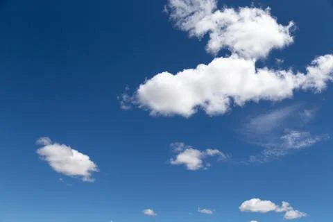 A blue sky with a white cloud Stock Photos