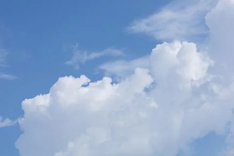 Blue sky with white cloud Stock Photos